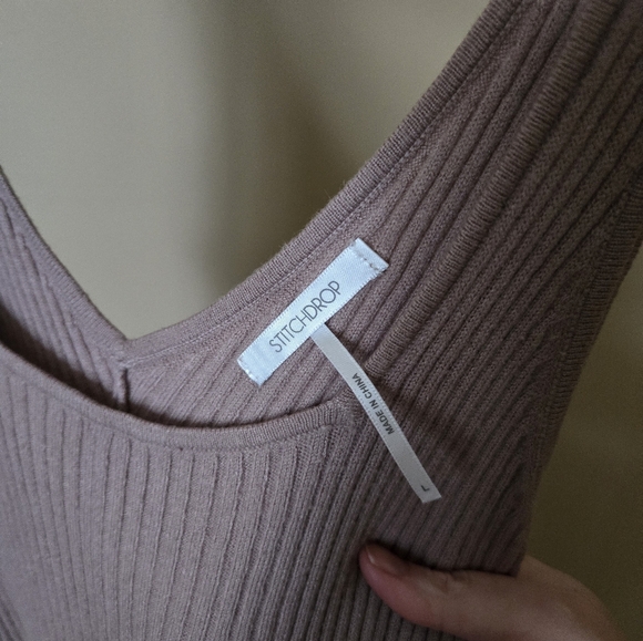 STITCHDROP Mock Necked Sweater with Matching Dress in Oatmilk - Picture 5 of 6